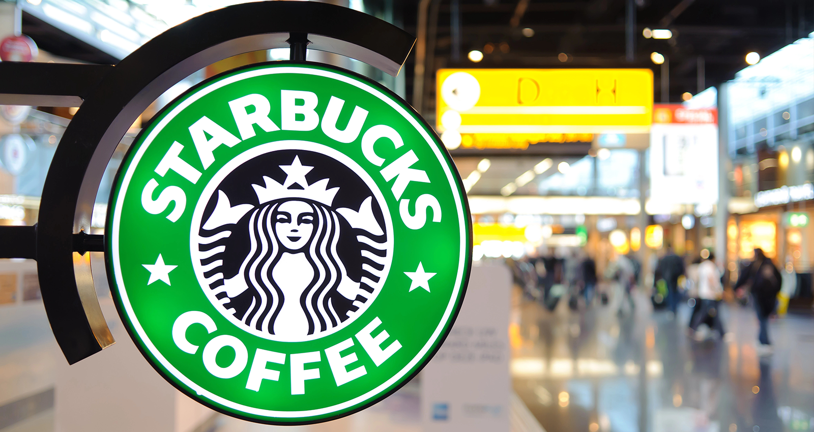 Starbucksfiliale am Flughafen