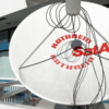 Satellit mit Kathrein-Logo